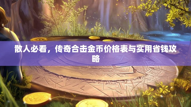 散人必看，传奇合击金币价格表与实用省钱攻略
