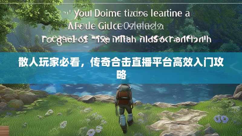 散人玩家必看，传奇合击直播平台高效入门攻略