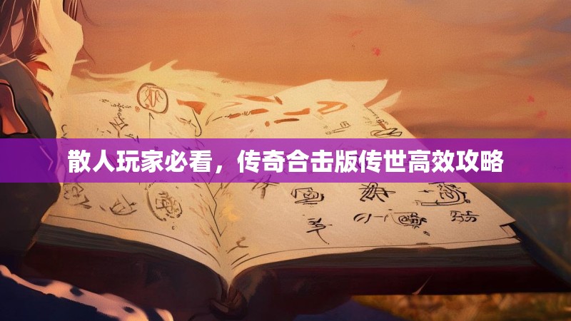 散人玩家必看，传奇合击版传世高效攻略