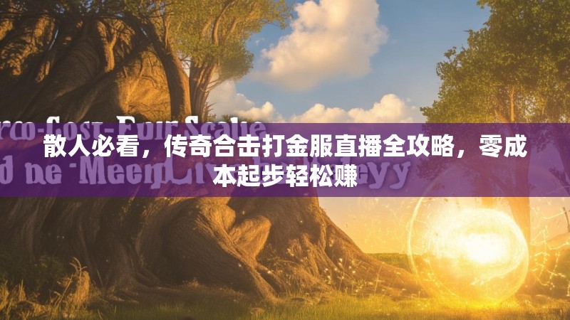 散人必看，传奇合击打金服直播全攻略，零成本起步轻松赚