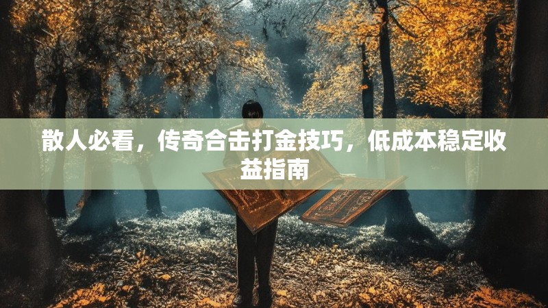 散人必看，传奇合击打金技巧，低成本稳定收益指南