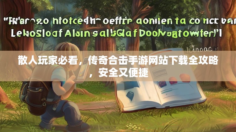 散人玩家必看，传奇合击手游网站下载全攻略，安全又便捷