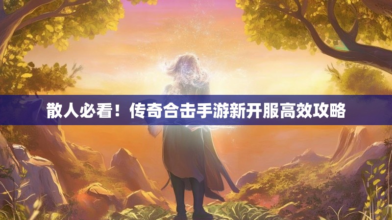 散人必看！传奇合击手游新开服高效攻略