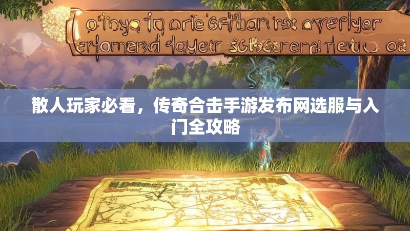 散人玩家必看，传奇合击手游发布网选服与入门全攻略