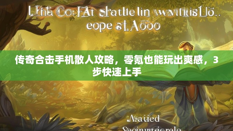 传奇合击手机散人攻略，零氪也能玩出爽感，3步快速上手