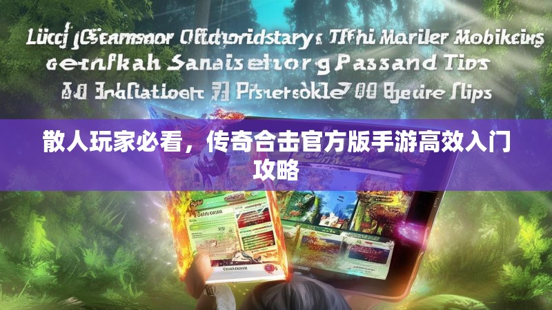 散人玩家必看，传奇合击官方版手游高效入门攻略
