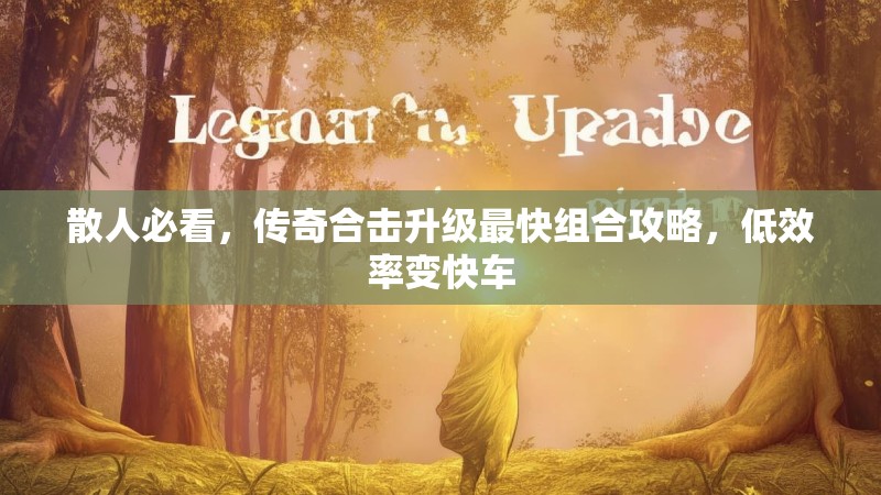 散人必看，传奇合击升级最快组合攻略，低效率变快车