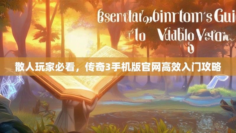 散人玩家必看，传奇3手机版官网高效入门攻略