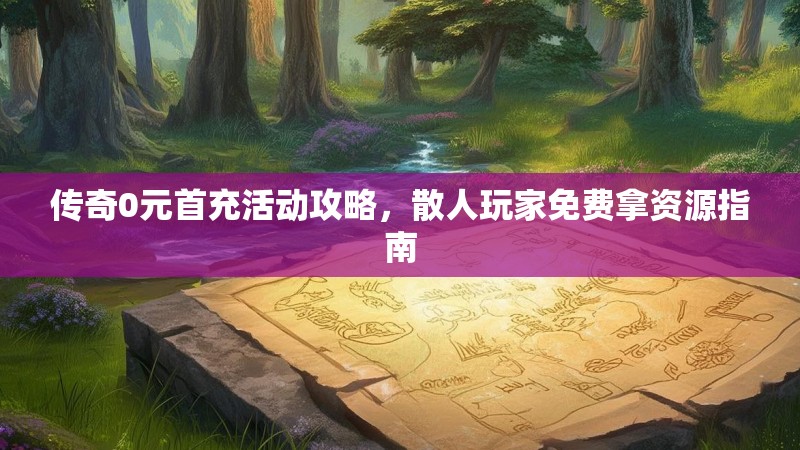 传奇0元首充活动攻略，散人玩家免费拿资源指南