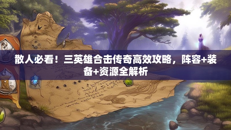 散人必看！三英雄合击传奇高效攻略，阵容+装备+资源全解析