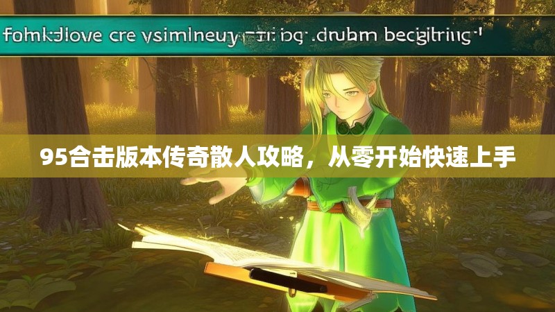 95合击版本传奇散人攻略，从零开始快速上手