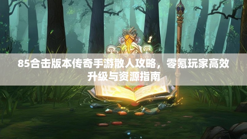 85合击版本传奇手游散人攻略，零氪玩家高效升级与资源指南