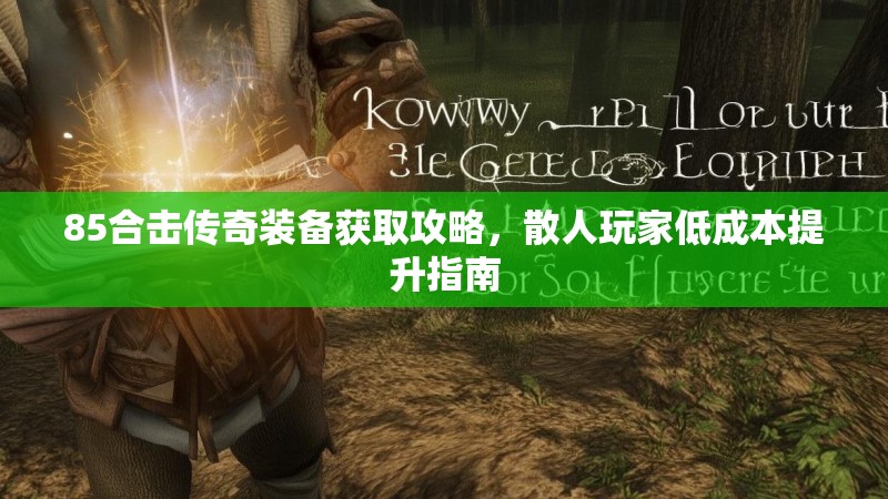 85合击传奇装备获取攻略，散人玩家低成本提升指南