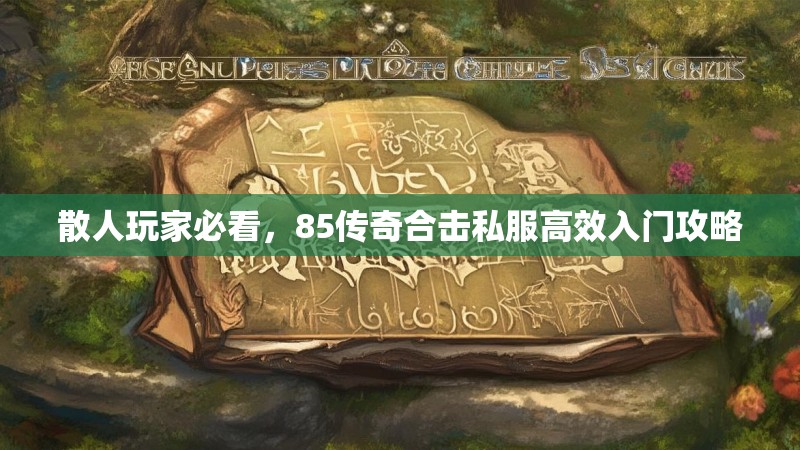散人玩家必看，85传奇合击私服高效入门攻略